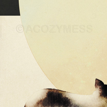 close image of 3 cats poster