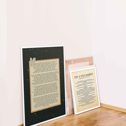 If Rudyard Kipling Poem Print, Father to Son gift , Graduation Gift - A Cozy Mess
