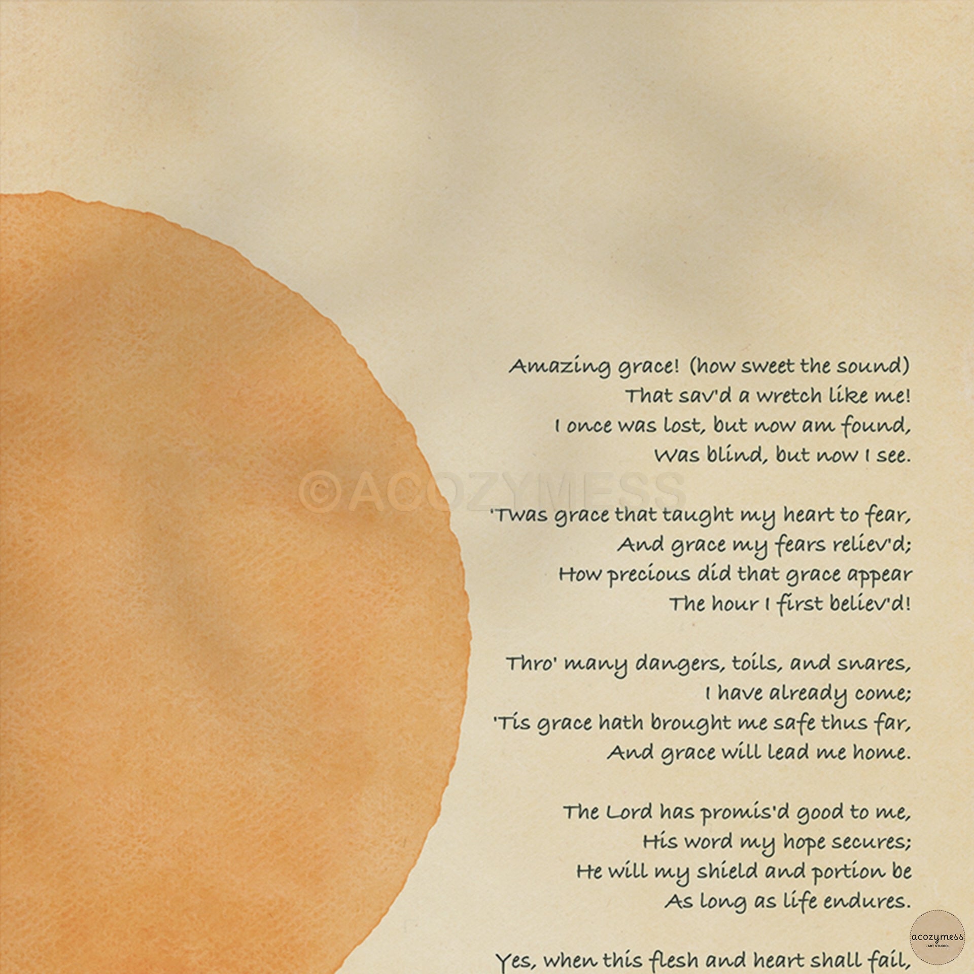 Amazing grace poster art.