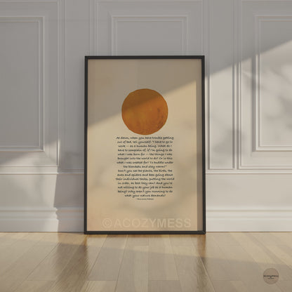 Affiche de Marc Aurèle | Inspiration stoïcienne du matin | Cadeau philosophique pour les stoïciens