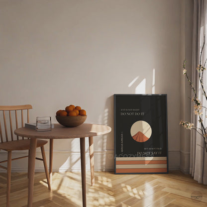 Marcus Aurelius Quote Wall Art Print | Stoic Philosophy Poster for Classroom, Home and Office