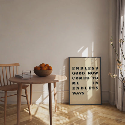 Affirmation poster in black frame