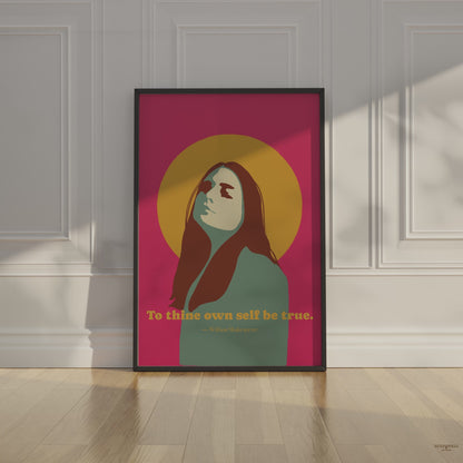 Shakespeare Quote, Literary Prints, To Thine Own Self, Self Love Art
