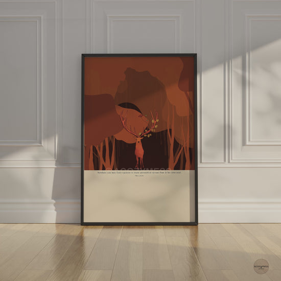 Marcus Aurelius poster in black frame
