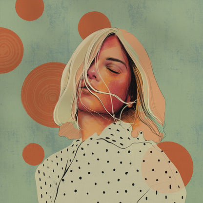 Woman Art Poster, Woman Portrait Painting, Feminine Art Decor