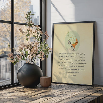 Marcus Aurelius On Universe | Stoic Wall Art | Philosophy Poster