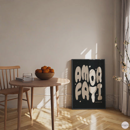 Amor Fati Poster | Stoic Print | Philosophy Poster | Typography Poster for Meaningful Decor