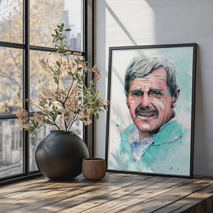 Watercolor Portrait Art Print | Expressive Portrait Watercolor Art | Art for Living Room