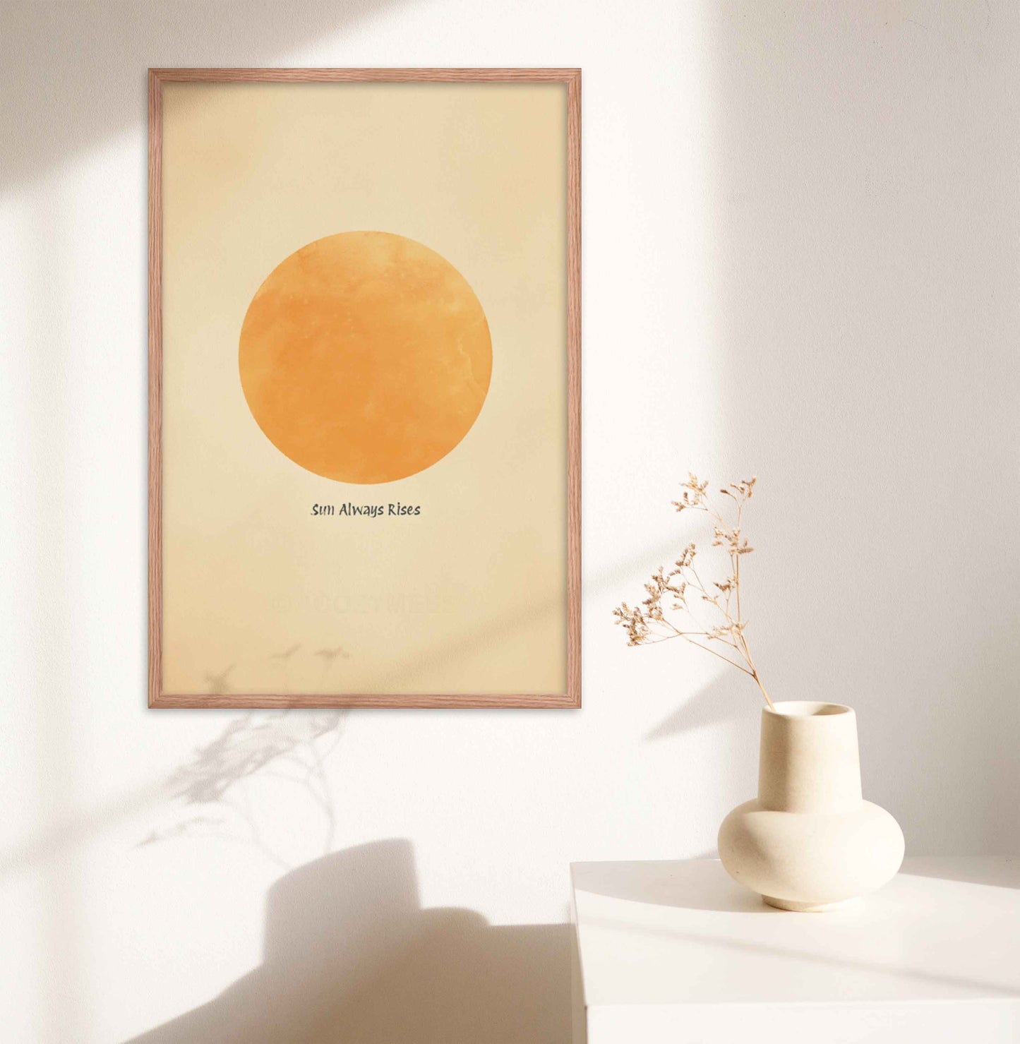 Room Decor Aesthetic Minimalist, Hope Wall Art, Sun Always Rises