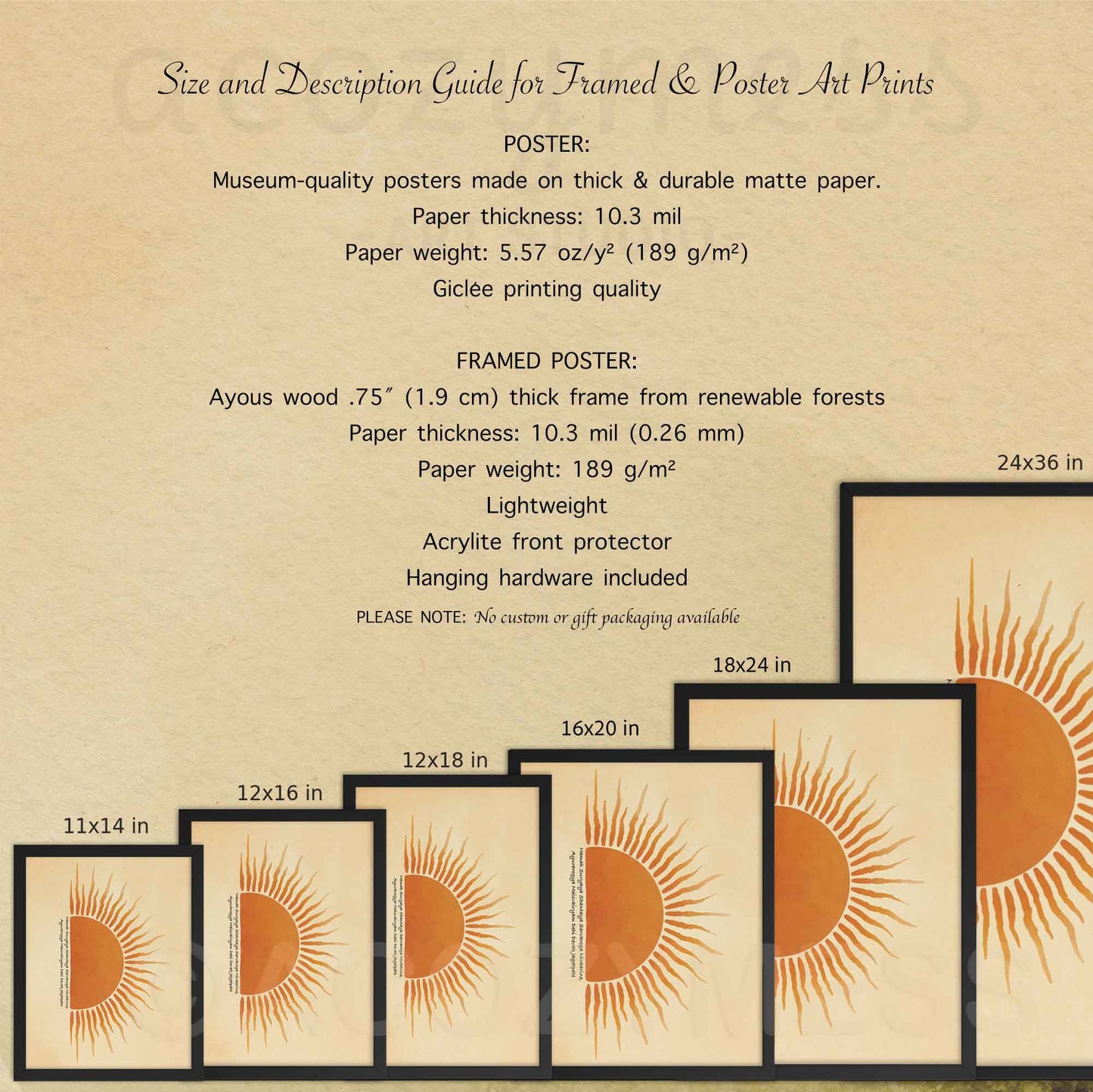 Sun Mantra Wall Art, Surya Mantra Poster