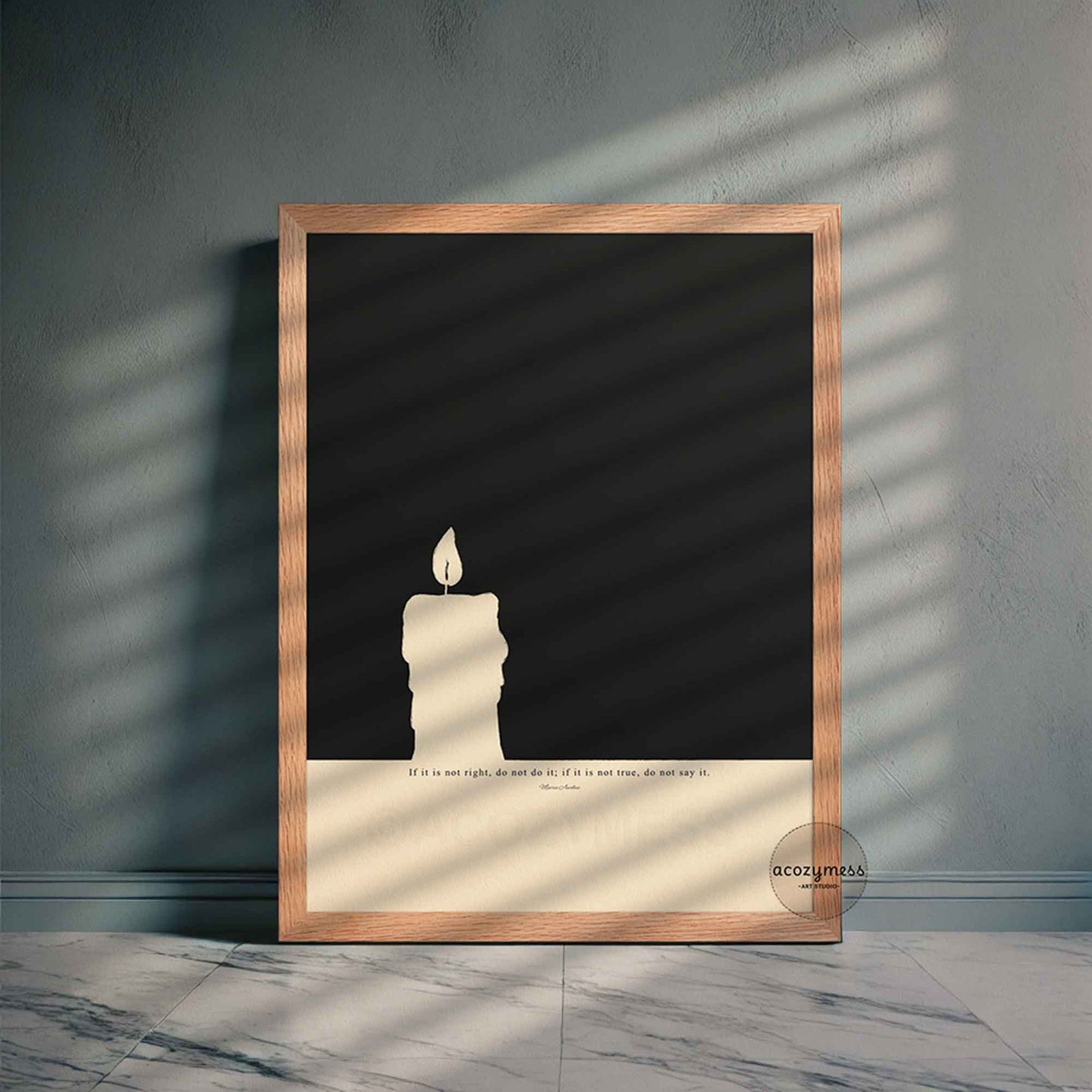 Stoic poster | Marcus Aurelius Print | Stoicism Wall Art | Philosophy Poster