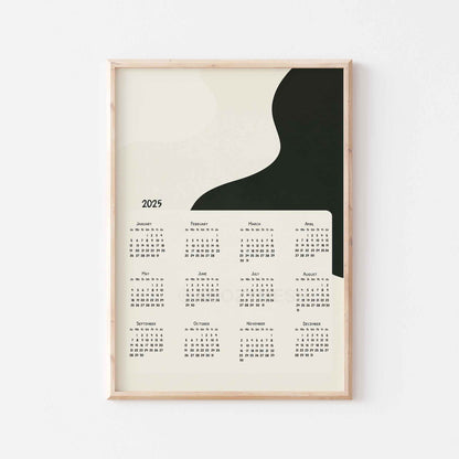 2025 Calendar, Full Year Calendar, 2025 Calendar Poster - A Cozy Mess