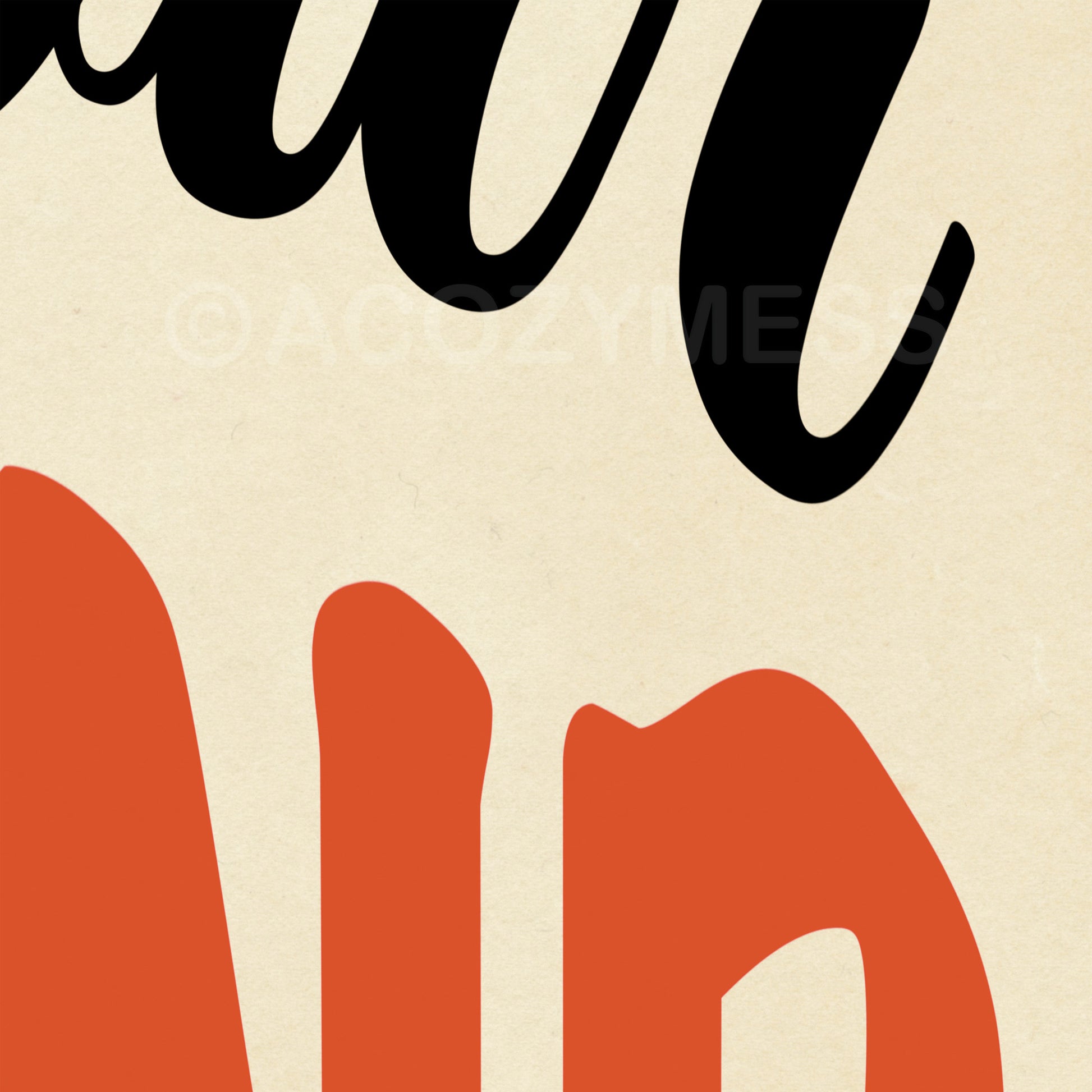 Close-up of “Your Word Is Your Wand” quote by Florence Scovel Shinn in bold black and red typography on a beige background, showcasing fine print and paper texture.