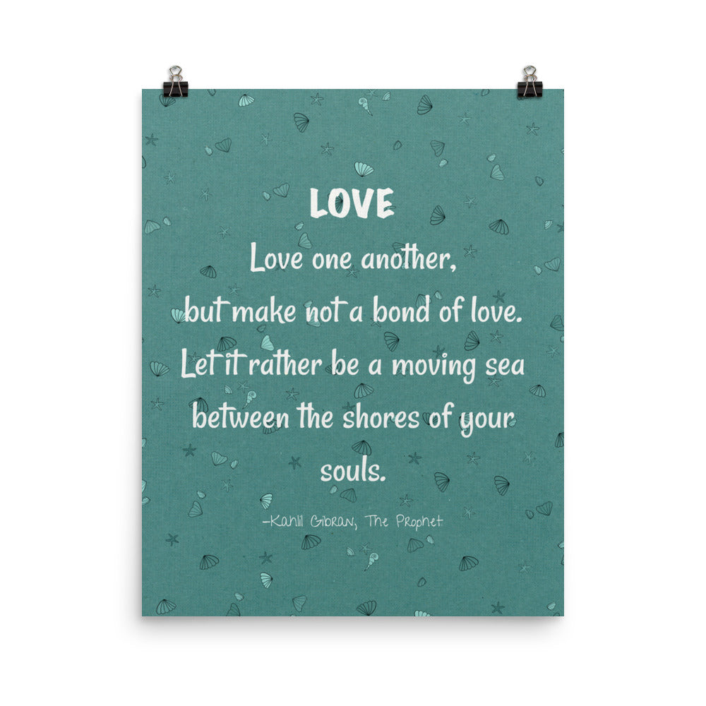 Kahlil Gibran Quote, Love Quote Print, The Prophet Quote Print - A Cozy Mess