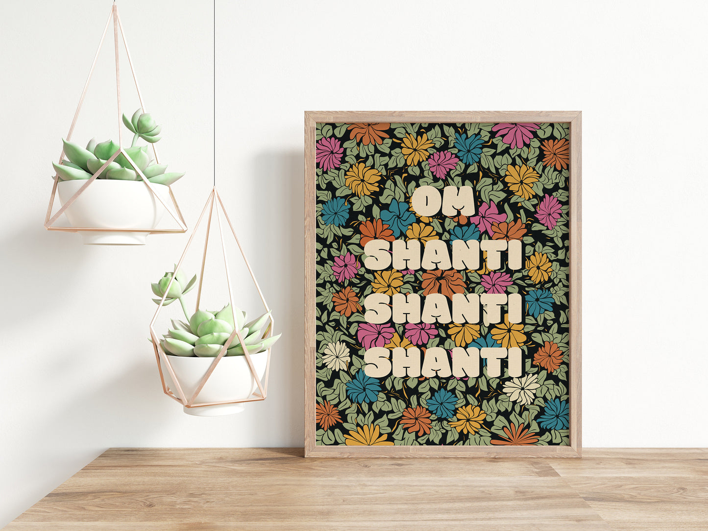 Om Shanti Print, Spiritual Wall Art, Spiritual Gifts, Peace Mantra Print