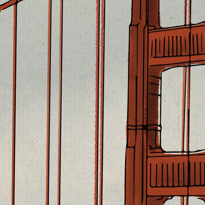 Golden Gate Bridge Poster, California Art Print, Travel Posters, Canvas Prints & Framed Posters
