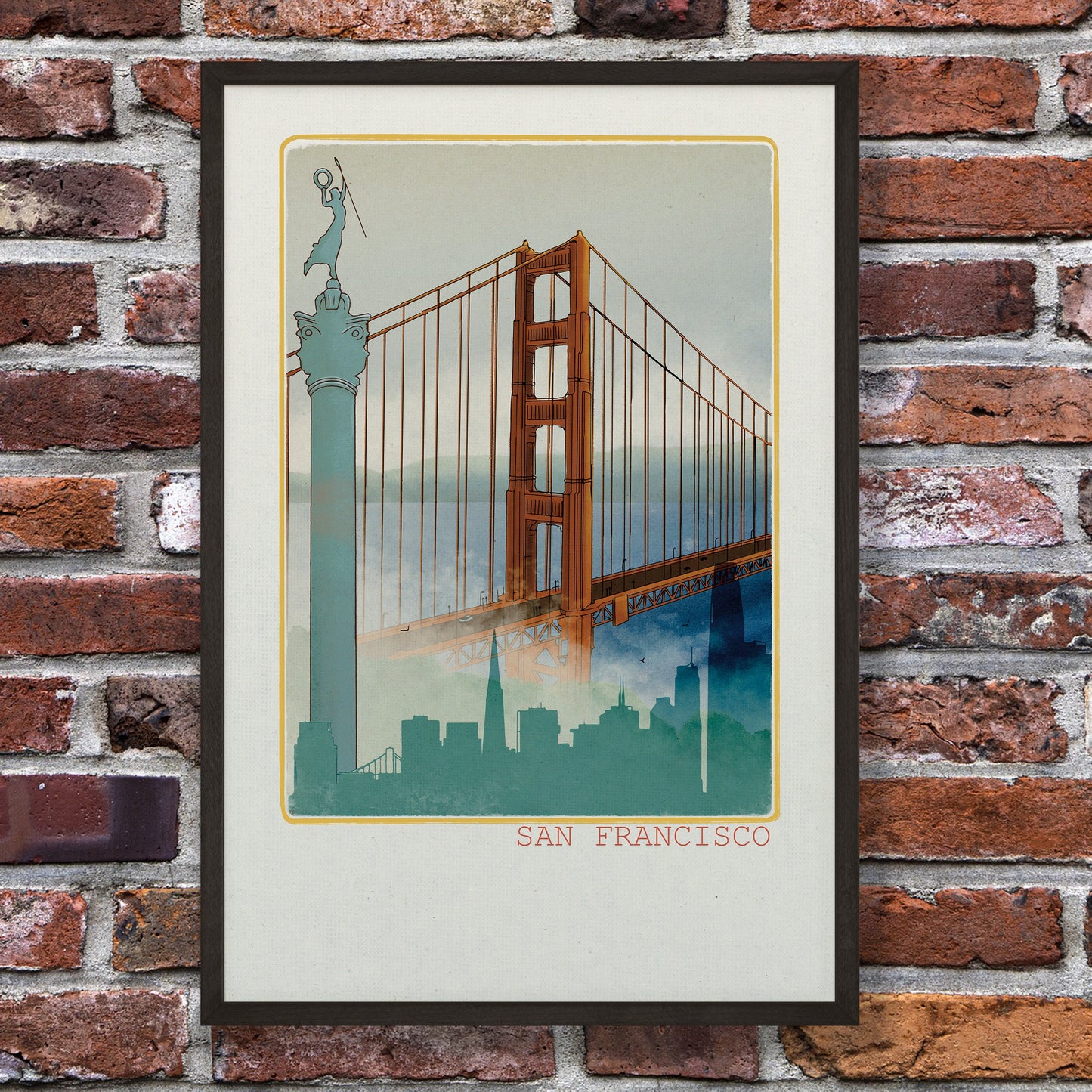San Francisco Wall Art, City Posters & Prints, Travel Poster/Framed Poster