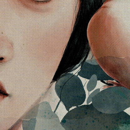 Woman Art Print, Girl Poster, Nature Poster, Earthly Decor, Poster/Framed Poster/Canvas