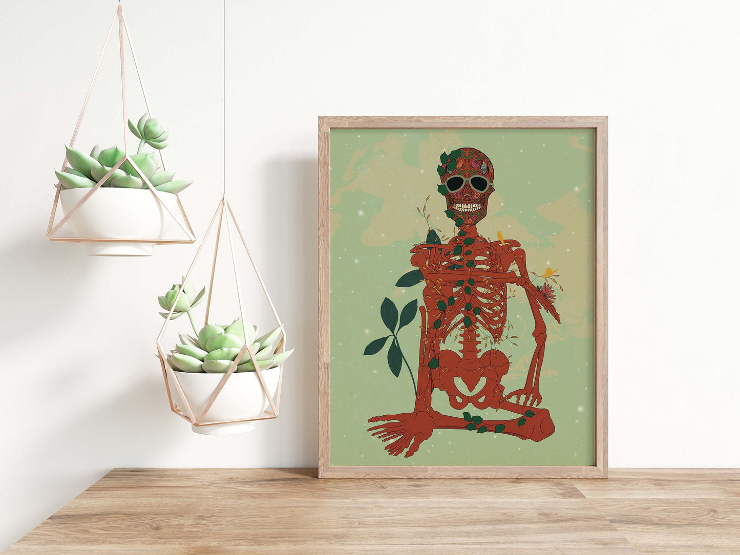 SKeleton Art Poster, Skeleton Wall Art, Skeleton Print