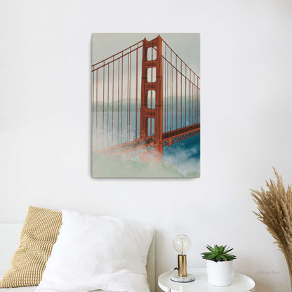 Golden Gate Bridge Poster, California Art Print, Travel Posters, Canvas Prints & Framed Posters