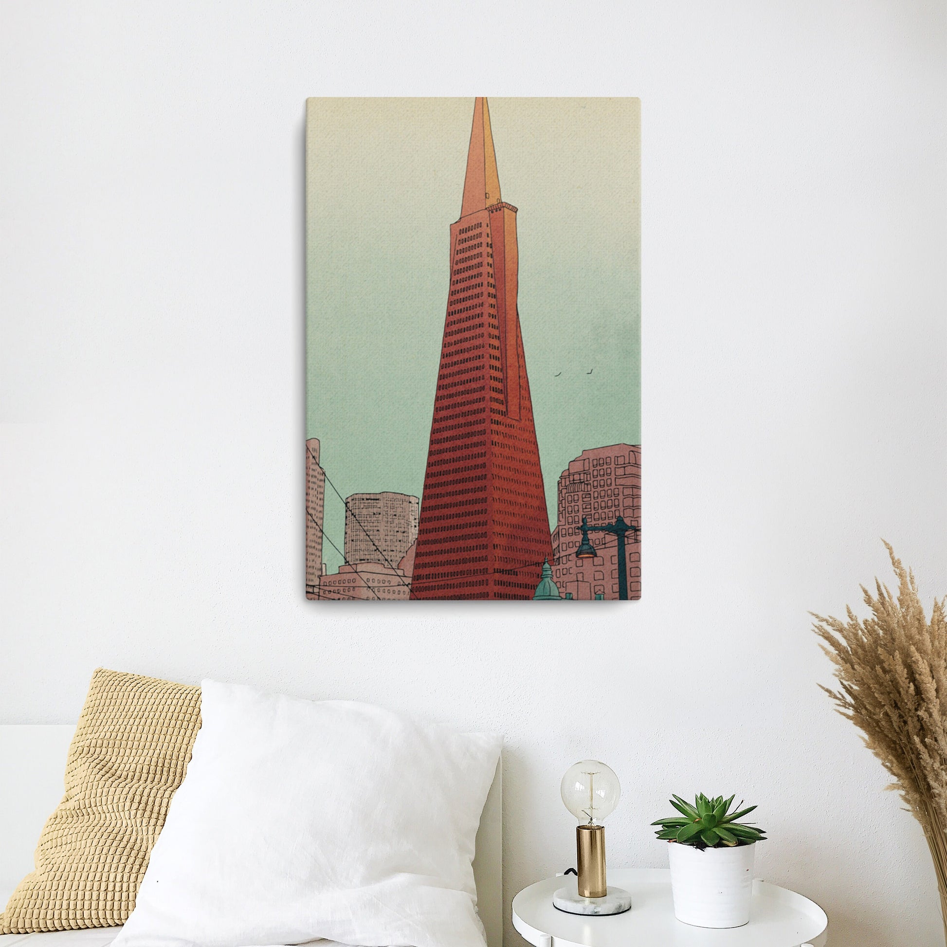San Francisco Poster, Transamerica Pyramid Art Poster, City Posters,  Framed Art