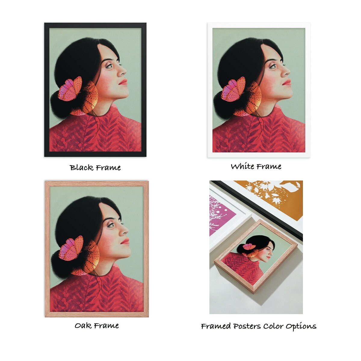 Woman Art Poster, Portrait Art Print, Bedroom Decor for Women, Giclée printing quality