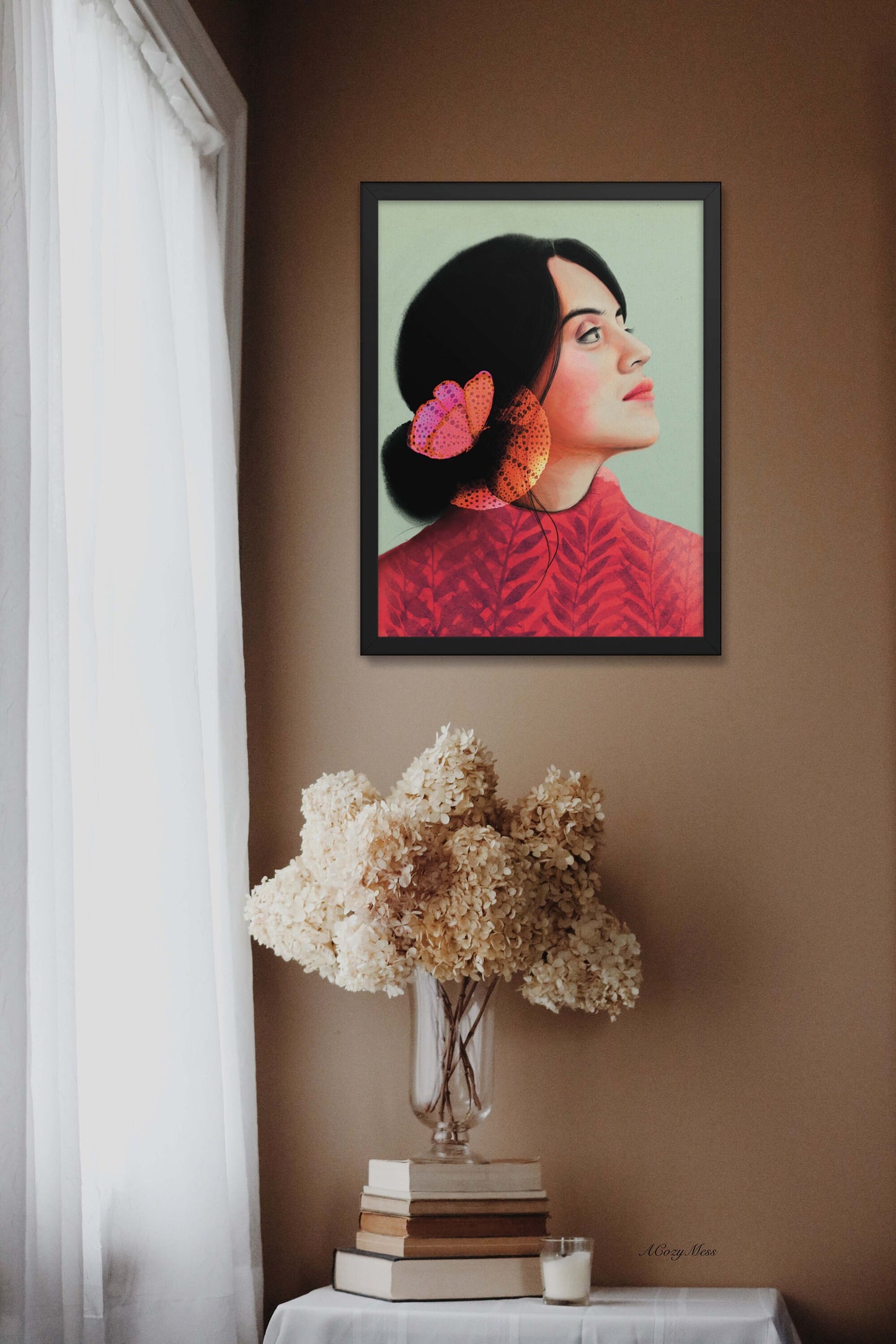 Woman Art Poster, Portrait Art Print, Bedroom Decor for Women, Giclée printing quality