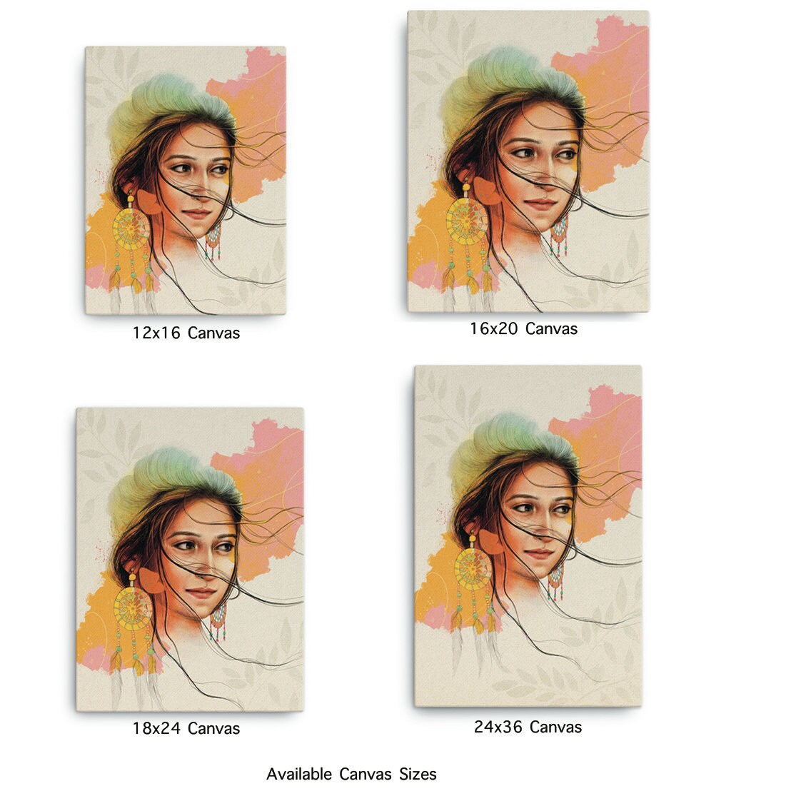 Dream Catcher Woman  Art Print, Girl Poster, Woman Art Poster/ Framed Poster/Canvas