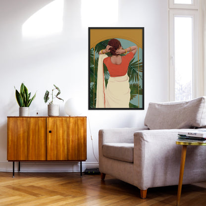 Woman Wall Art, Indian Woman Wall Art Print,  Indian Home decor