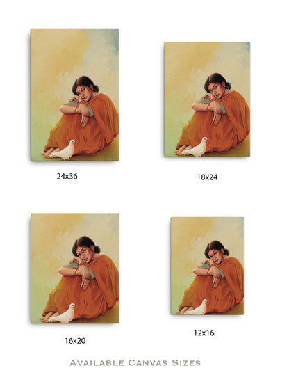 Woman Wall Art, Indian Woman Wall Art Print,  Indian Home decor
